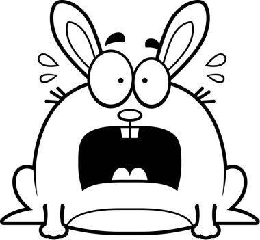 Çok korkmuş küçük tavşan