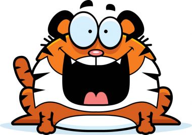 Mutlu karikatür kaplan