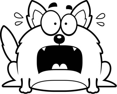 Çok korkmuş küçük kurt