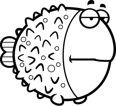 Sıkılmış karikatür Pufferfish
