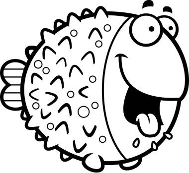 Aç karikatür Pufferfish