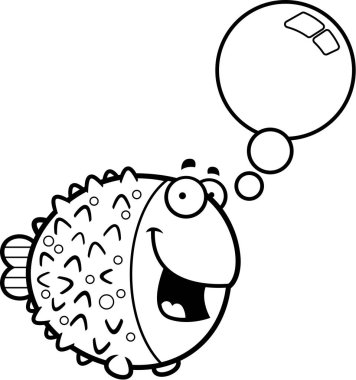 Konuşuyor karikatür Pufferfish