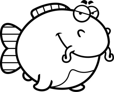 Kurnaz çizgi film yayın balığı