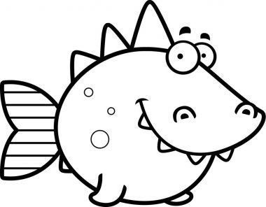 Tarih öncesi balık gülümseyen