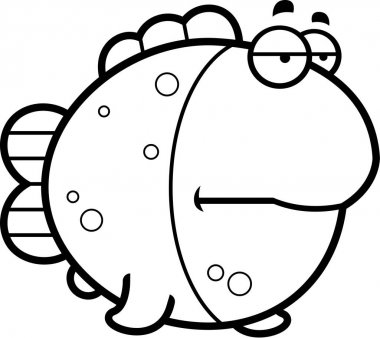 Sıkılmış çizgi film balık