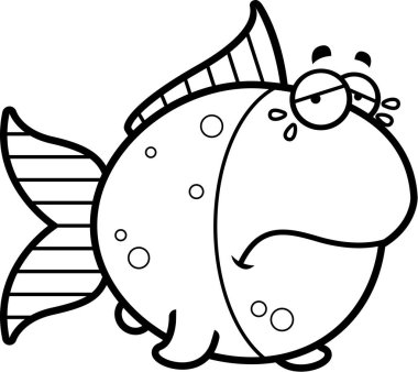 Ağlayan karikatür Goldfish