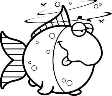 Çizgi film sarhoş Goldfish