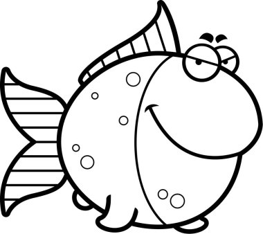 Kurnaz karikatür Goldfish