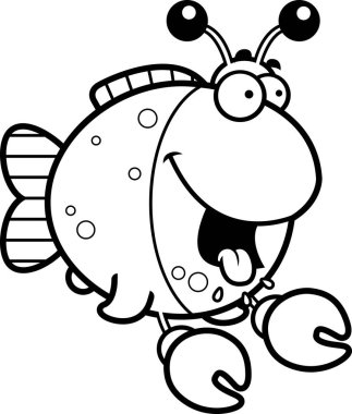 Aç karikatür imitasyon yengeç