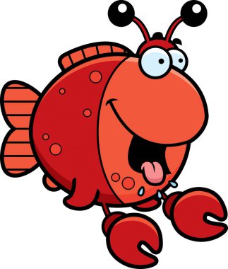 Aç karikatür imitasyon yengeç