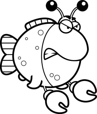 Kızgın çizgi film imitasyon yengeç