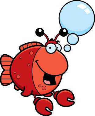 Konuşuyor karikatür imitasyon yengeç