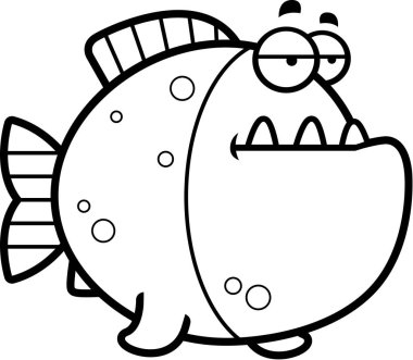 Sıkılmış karikatür Piranha
