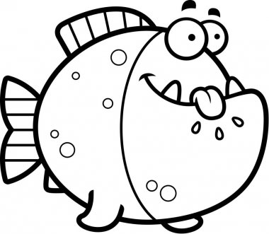 Aç karikatür Piranha