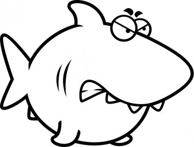 kızgın karikatür köpek balığı