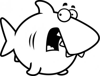 Korkmuş karikatür köpekbalığı