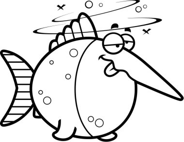 Çizgi film sarhoş kılıç balığı