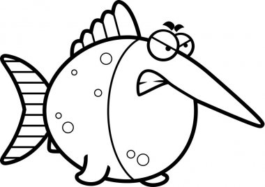 Kızgın çizgi film kılıç balığı