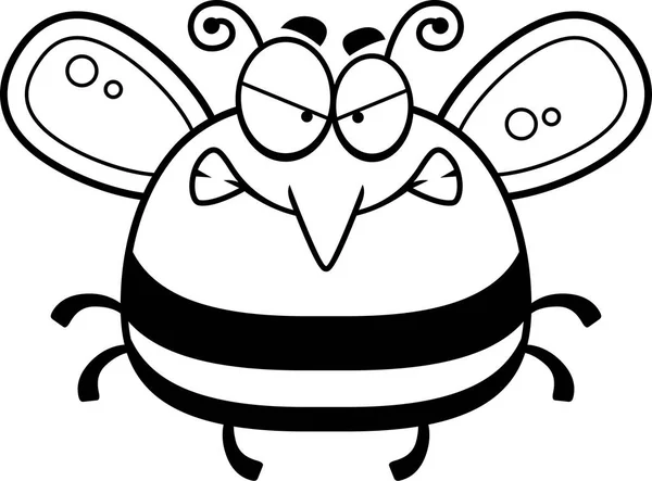 Pequeña abeja enojada — Vector de stock
