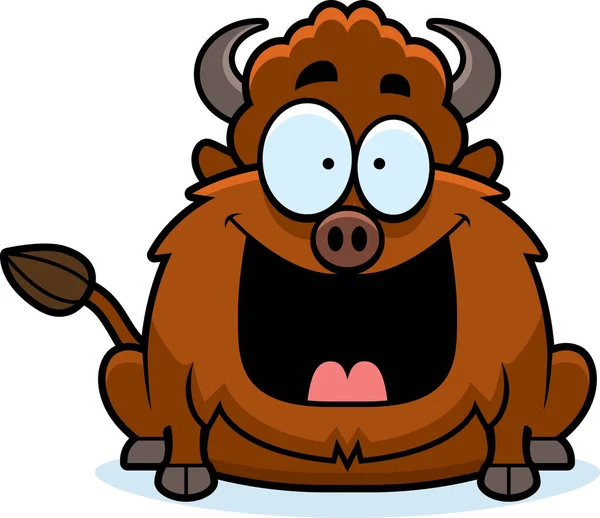 Feliz Bison dos desenhos animados — Vetor de Stock