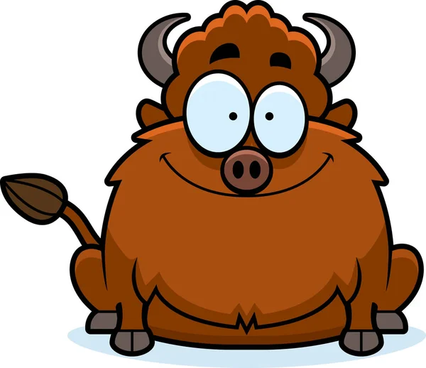 Lachende Cartoon Bison — Stockvector