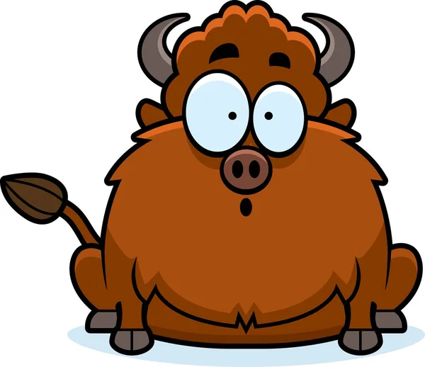 Verbaasd Cartoon Bison — Stockvector