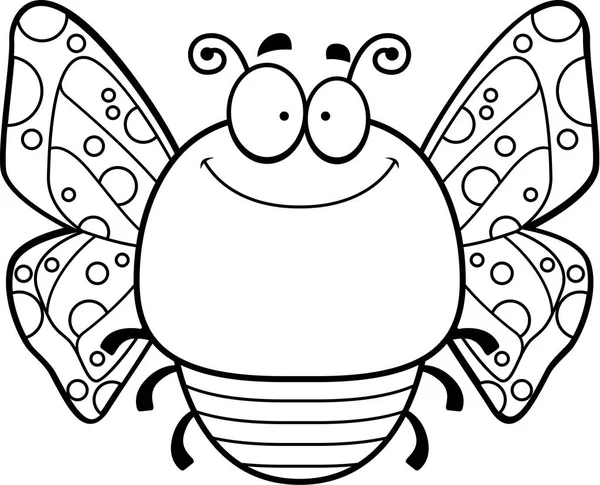 Sonriente mariposa — Vector de stock