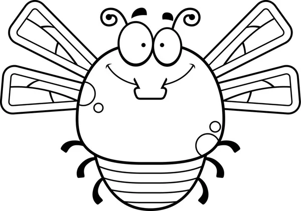 Lächelnde kleine Libelle — Stockvektor
