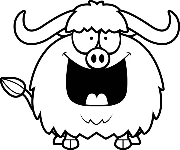 Feliz yak de dibujos animados — Vector de stock