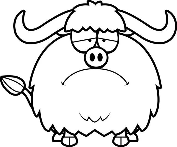 Sad Cartoon Yak — Stock Vector