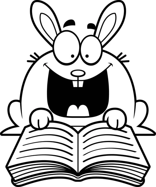 Zeichentrickkaninchen lesen — Stockvektor