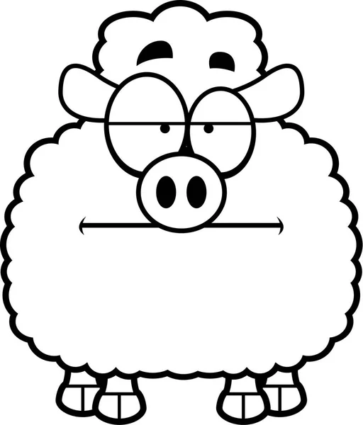 Bored Little Lamb — Stock Vector