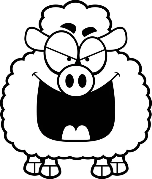 邪恶的小羊羔 — 图库矢量图片