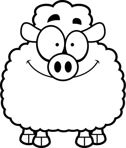Smiling Little Lamb — Stock Vector