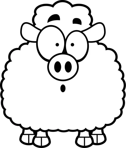 Surprised Little Lamb — Stock Vector