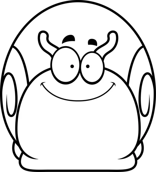 Petit escargot souriant — Image vectorielle