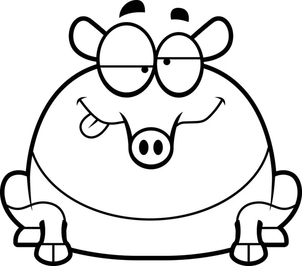 Borracho dibujos animados Tapir — Vector de stock
