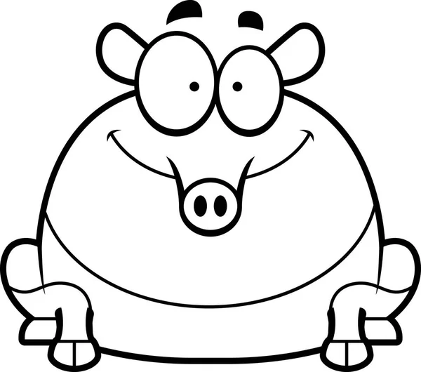 Tapir de dessin animé souriant — Image vectorielle