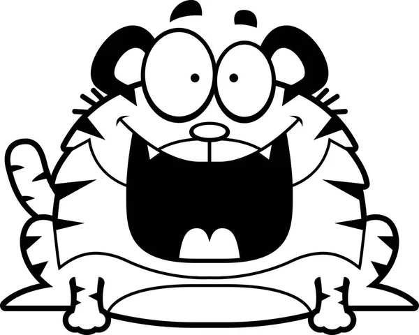 Щасливі мультфільм тигр — стоковий вектор