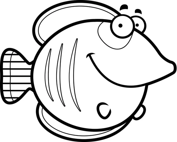 Caricatura Butterflyfish Sorrindo —  Vetores de Stock