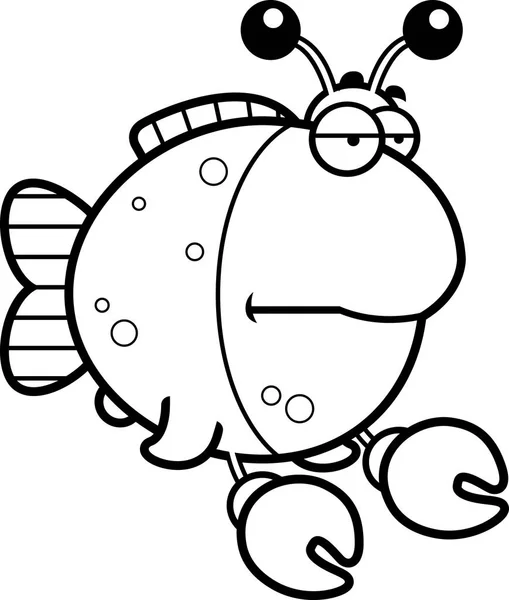 Znuděný kreslený imitace krab — Stockový vektor