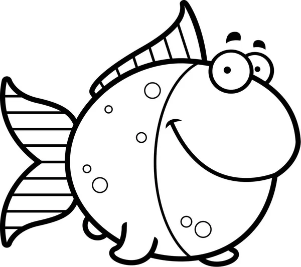การ์ตูนปลาทองยิ้ม — ภาพเวกเตอร์สต็อก