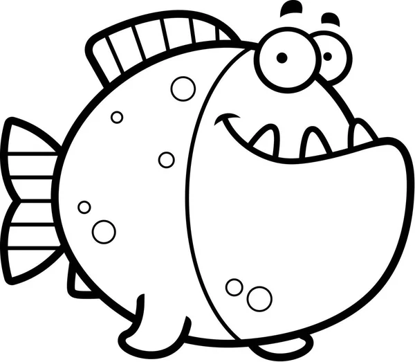 Desenhos animados Piranha Sorrindo —  Vetores de Stock