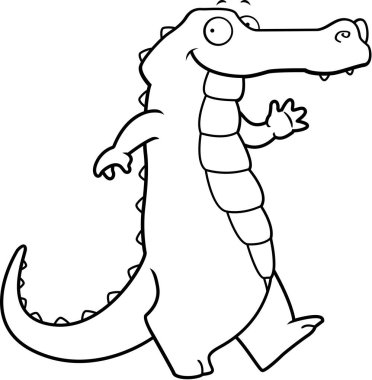 Çizgi film timsah yürüyüş