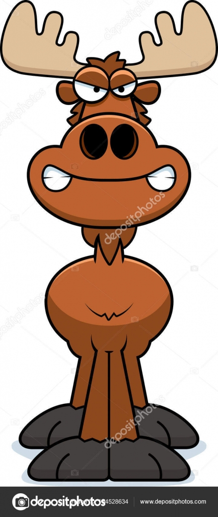 Angry Cartoon Moose Stock Vector by ©cthoman 154528634
