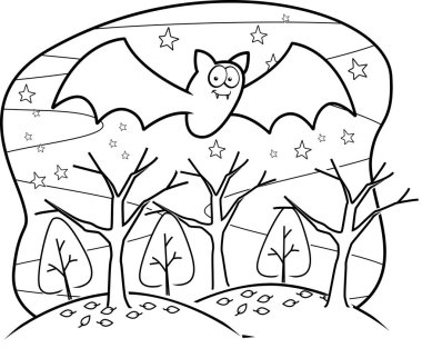 uçan karikatür kriket sopası