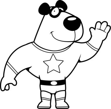 Çizgi film süper kahraman Panda