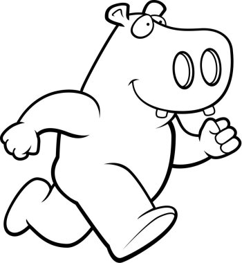 Çizgi film su aygırı çalıştıran