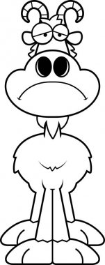 Üzgün çizgi film keçi