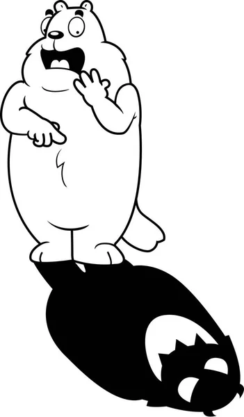Caricature Ombre de la marmotte — Image vectorielle